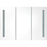  LED kupaonski ormarić s ogledalom 89 x 14 x 62 cm sjajni sivi | shoptok.hr