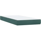 Box Spring krevet s madracem tamno zeleni 180x220 cm baršun | shoptok.hr