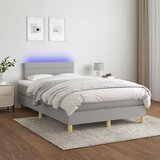  s oprugama i madracem LED svjetlosivi 120x190 cm tkanina | shoptok.hr