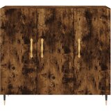  Komoda boja dimljenog hrasta 90 x 34 x 80 cm konstruirano drvo | shoptok.hr