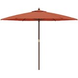  Vrtni suncobran s drvenim stupom terakota 299 x 240 cm | shoptok.hr