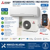 Mitsubishi MSZ-HR25VFK2/MUZ-HR25VFK2 2,5kW WIFI klimatska naprava (model 2026/27) z montažo - | Shoptok.si