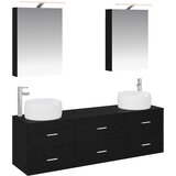  Set namještaja za kupaonicu 5 kom. Crni hrast | shoptok.hr