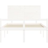  Krevet za starije s uzglavljem bijeli 140x200 cm masivnog drva | shoptok.hr