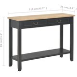  Konzolni stol crni 110 x 35 x 80 cm drveni | Eponuda.com