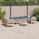  8-dijelni set vrtnih sofa s jastucima masivno drvo duglazije | shoptok.hr
