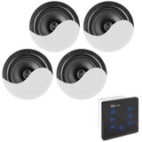 Aktivni vgradni stropni zvočniki, set 4 kom + ojačevalnik - Audio-Kondric | Shoptok.si