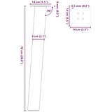  Noge za konzolno mizico 4 kosi črne 72 cm jeklo, (22123989) | Shoptok.si