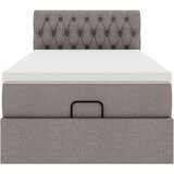 vidaXL Otomanski okvir kreveta s madraca smeđesivi 90x190cm tkanine | shoptok.hr