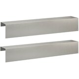 Profil za rubove vrta 2 kom. 100 x 15 x 15 cm Nehrđajući čelik | shoptok.hr