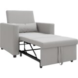 vidaXL 3-u-1 Singl Sofa Krevet Pretvarajući Fotelja Boja oblaka Tkanina | shoptok.hr