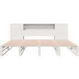  Knjižna postelja brez vzmetnice bela 180x200 cm trden les | Shoptok.si