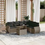 vidaXL 7-dijelni set vrtnih sofa sivi od poliratana | shoptok.hr