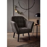 MID.YOU KOKTAJL FOTELJ, temno rjava tekstil, leseni material | Shoptok.si