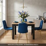 KARA stolica - tamnoplavi baršun / zlatne noge x 1 | shoptok.hr