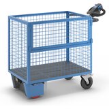eurokraft pro zabojni voziček z električnim pogonom, stene iz jeklene mreže, brez pokrova, dxšxv 1420 x 720 x 1200 mm Cene