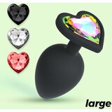 Crushious CUORE LARGE ANAL PLUG WITH 4 INTERCHANGEABLE JEWELS Cene