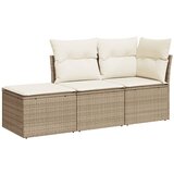 Maison Chic Seti vrtnega pohištva - Vrtna garnitura - Vrtni pohištvo set 3-delna z blazinami bež poli ratan, (21813801) | Shoptok.si