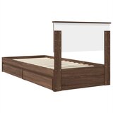 Krevet s od storage Smeđi hrast 75 x 190 cm Konstruirano drvo | shoptok.hr