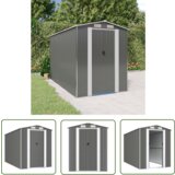  The Living Store Vrtna lopa svetlo siva 192x357x223 cm pocinkano jeklo - Vrtna Lopa, (21745237) Cene