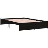  Za krevet masivno drvo crni 120 x 190 cm 4FT mali bračni | shoptok.hr