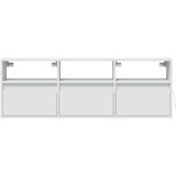  Zidni TV ormarić s LED svjetlima bijeli 130x31x45 cm | shoptok.hr