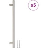  Ručke za ormarić 5 kom srebrne 224 mm od nehrđajućeg čelika | shoptok.hr