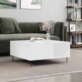  Stolić za kavu bijeli 80 x 80 x 36,5 cm od konstruiranog drva | shoptok.hr