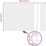 vidaXL Euro ograja Siva 1.5 x 10 m Jeklena | Shoptok.si