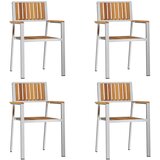  Vrtna stolica 4 pcs Smeđa 56 x 54,5 x 87 cm Čvrsto drvo akacije | shoptok.hr