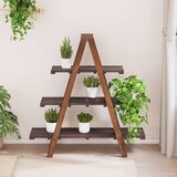  Sklopivi stalak s policom s pohranom Smeđa 79.5 x 35 x 112 cm | shoptok.hr