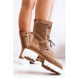 Boto Leather High Boots Workers Nicole Light Brown 2706 | ePonuda.com