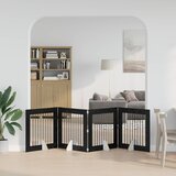  Vrata za pse s postoljem 4 pcs Crni hrast 80 x 80 cm | shoptok.hr