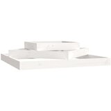  Visoka greda bela 112x112x27 cm trdna borovina | Shoptok.si