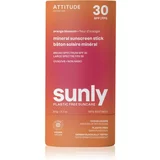 Attitude Sunly Sunscreen Stick mineralna krema za sunčanje u sticku SPF 30 Orange Blossom 60 g
