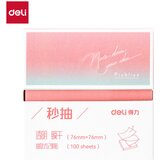 Deli STIKER BLOK 76x76 100 lista PROZIRNI GLITTER PINK BT417 | Eponuda.com