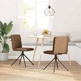 Furnova Jedilni stol rjavo umetno semiš usnje, (21929481) | Shoptok.si