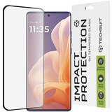 Techsuit 111D Full Cover / Steklo s polnim lepilom / 3D ukrivljeno steklo za Motorola Moto G85 – črno Cene