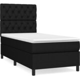 Box spring krevet s madracem crni 80 x 200 cm od tkanine | shoptok.hr