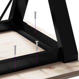  Blagovaonski stol Y-oblika 140x80x75,5 cm od borovine i čelik | shoptok.hr