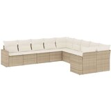 10-dijelni set vrtnih sofa s jastucima bež od poliratana | shoptok.hr