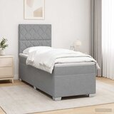  Boxspring krevet s madracem Svjetlosiva 90 x 200 cm Tkanina | shoptok.hr