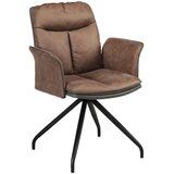 Hom`in naslanjač, kovina, tekstil rjava, siva | Shoptok.si