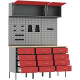  Set radnih ormarića s ladicama s pohranom 8 kom. Crvena | shoptok.hr