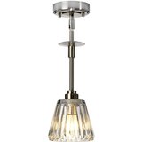 Elstead Lighting Elstead Agatha Viseča stropna svetilka z 1 lučjo, brušen nikelj, IP44, G9, (22098570) | Shoptok.si