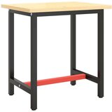 vidaXL Okvir za delovno mizo mat črn in mat rdeč 70x50x79 cm kovinski | Shoptok.si