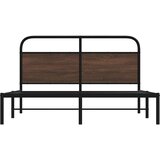  Okvir kreveta bez madraca smeđa boja hrasta 150x200 cm drveni | shoptok.hr
