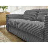 Bobochic Paris Temno siva sedežna garnitura za spanje/raztegljiva iz rebrastega žameta 240 cm Hugo – | Shoptok.si