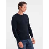 Ombre Classic men's sweater with round neckline - navy blue Cijene