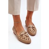 Boto Women's Beige Ballerina Flats with Bow Nestavia | Shoptok.si
